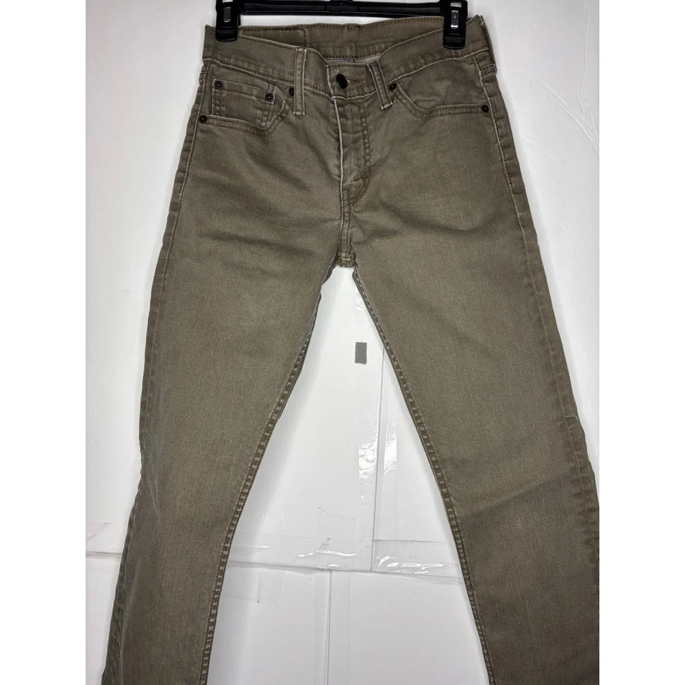 Levis 511 Slim Fit Jeans Mens 29x32 Olive Brown Green Denim Pants‎